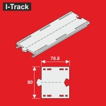 Hacker-Model HCTMC24071 - H0 - Gerade Segment, 1-gleisig für Märklin C, 80 x 70,8 mm (6 Stück)